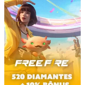 Garena Free Fire 520 diamantes + 10% Bônus