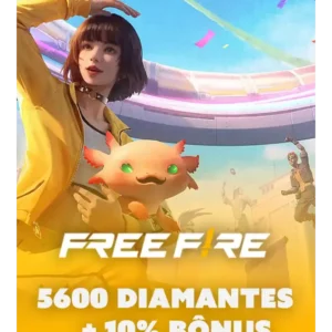 Garena Free Fire 5.600 diamantes + 10% Bônus