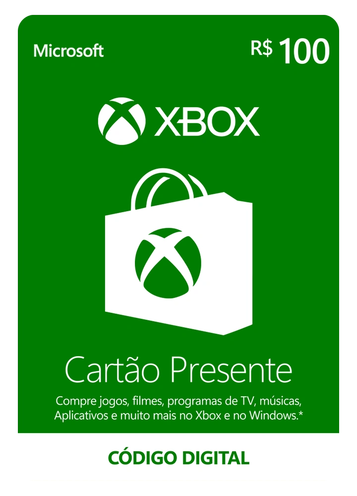 Xbox Gift card 100 reais