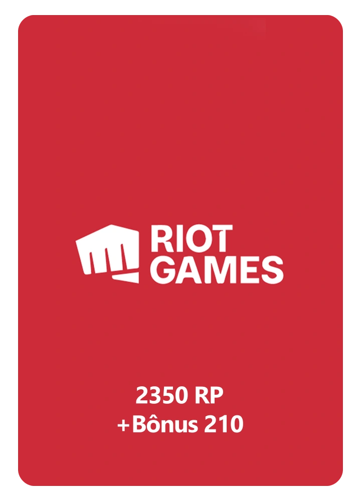 Riot Games Points 2350 RP + Bônus 210 – Gift Card Código Digital