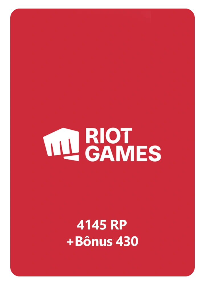 Riot Games Points 4145 RP + Bônus 430 – Gift Card Código Digital