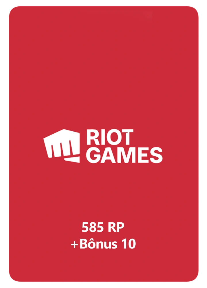 Riot Games Points 585 RP + Bônus 10 – Gift Card Código Digital