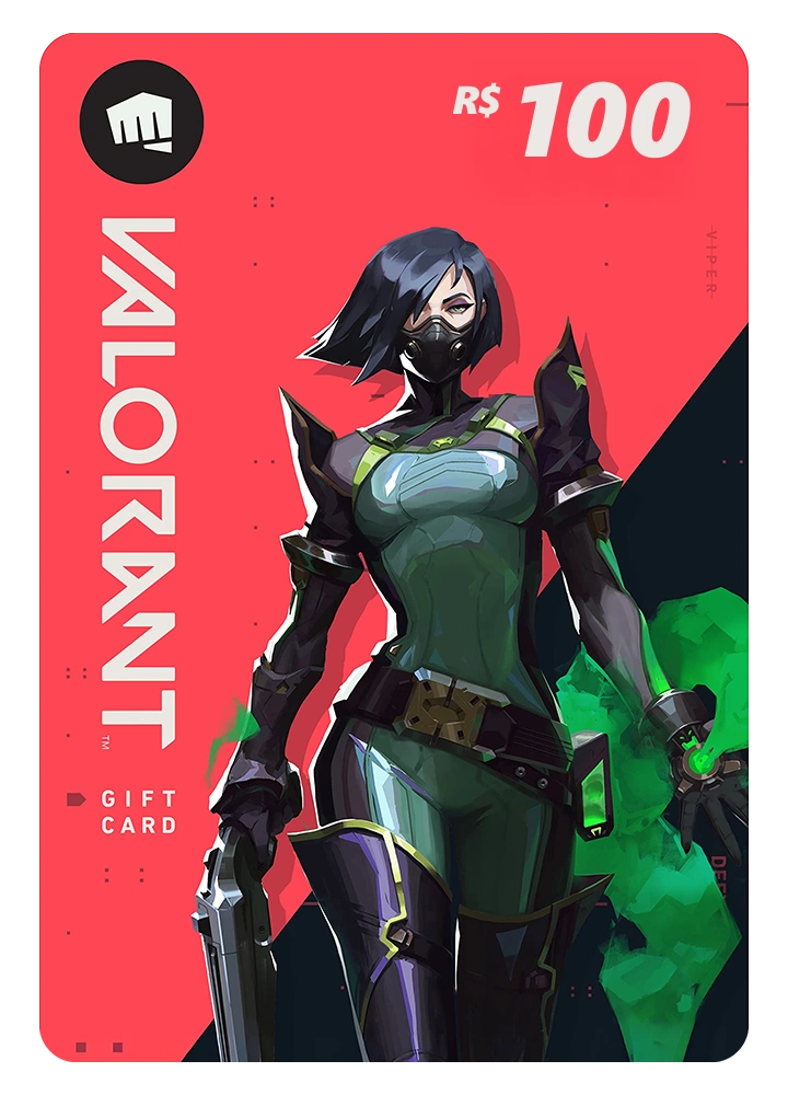 Valorant Gift Card R$100 – Código Digital Riot Games