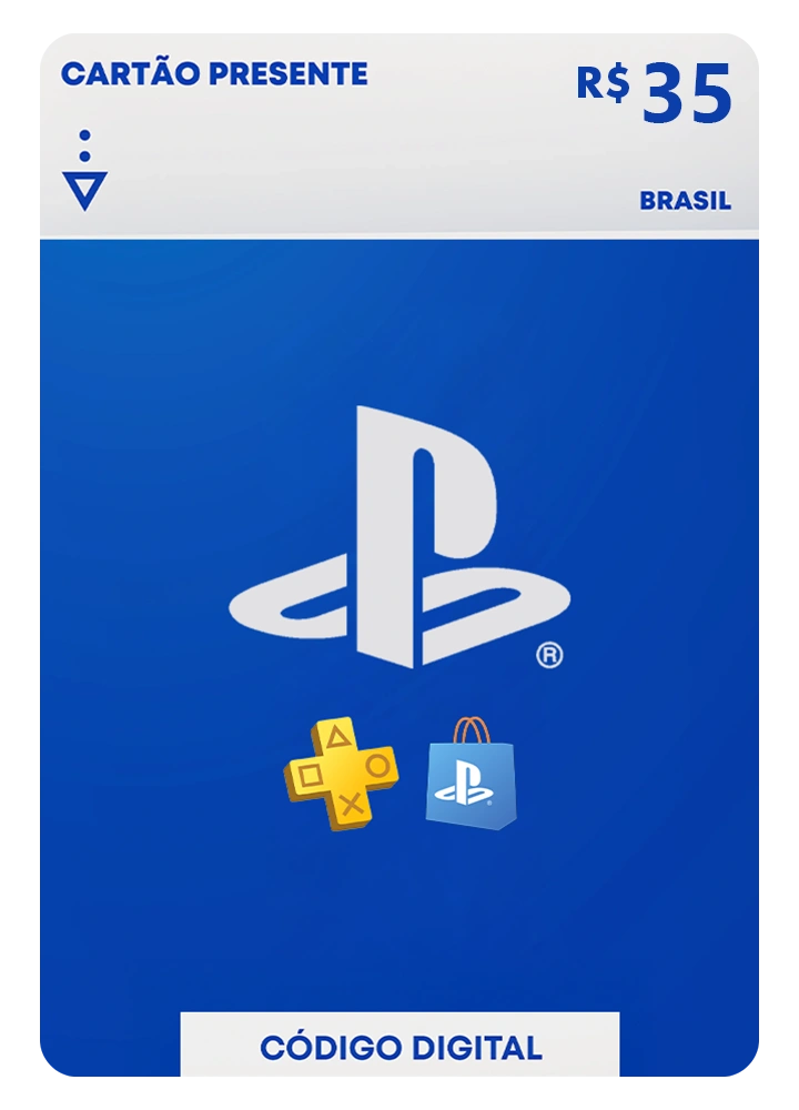 Cartão Presente Playstation | PSN Store - Código Digital R$35