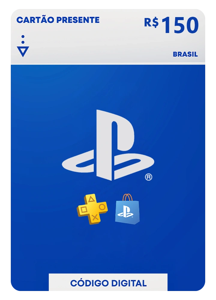 Cartão Presente Playstation | PSN Store - Código Digital R$150