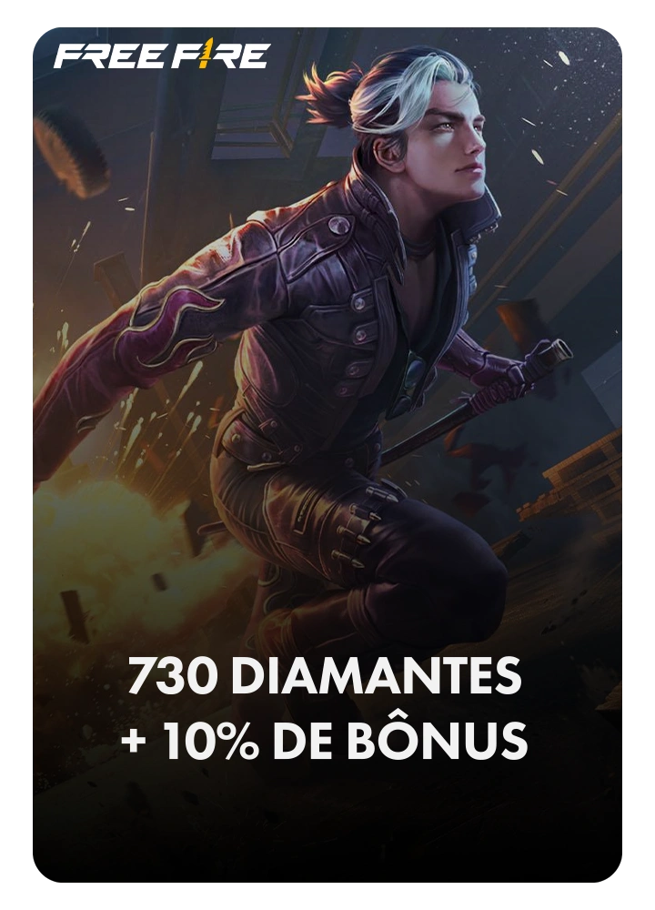 Free Fire – 730 Diamantes + 10% Bônus Código Digital