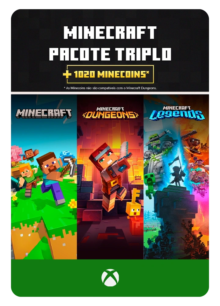 Minecraft Pacote Triplo | Xbox